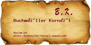Buchmüller Kornél névjegykártya