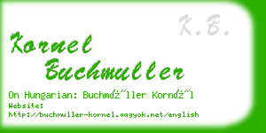 kornel buchmuller business card